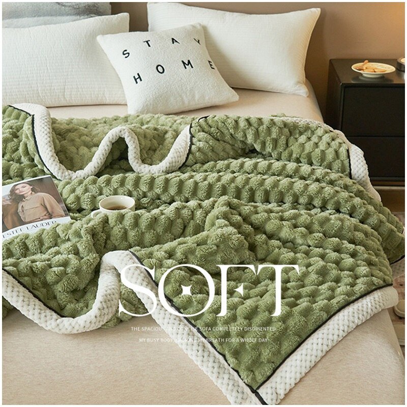 Milk-Velvet-Blanket-Thickened-Blanket-Flannel-Blanket-Office-Conditioning-Blanket-Warmth-Super-Comfortable-Bed-Blankets