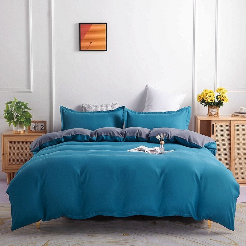 Solid-Color-Bedding-Set-Orange-Grey-Single-Double-Size-Bed-Linen-Duvet-Cover-Pillowcase-No-Fillings-1